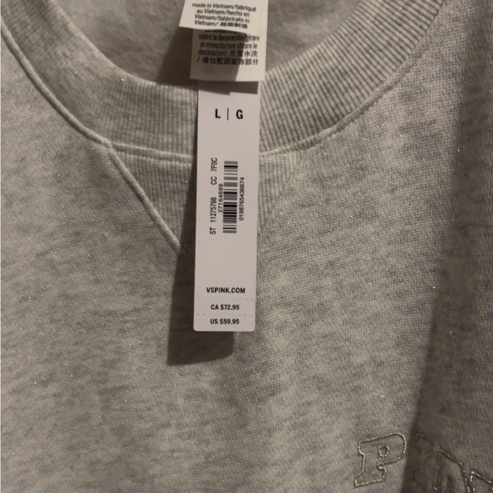 PINK Victoria's Secret crewneck sweatshirt New - Picture 2 of 2